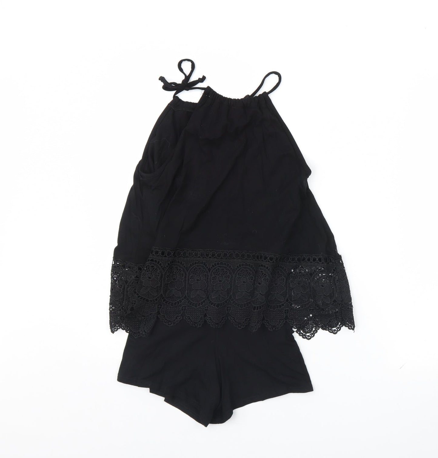 Boohoo Womens Black   Playsuit One-Piece Size 6