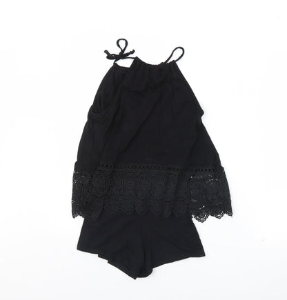 Boohoo Womens Black   Playsuit One-Piece Size 6