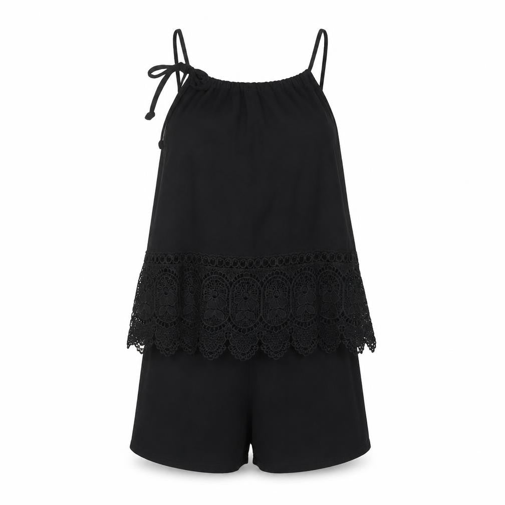 Womens UK Size 6 Boohoo One-Piece Black Playsuit