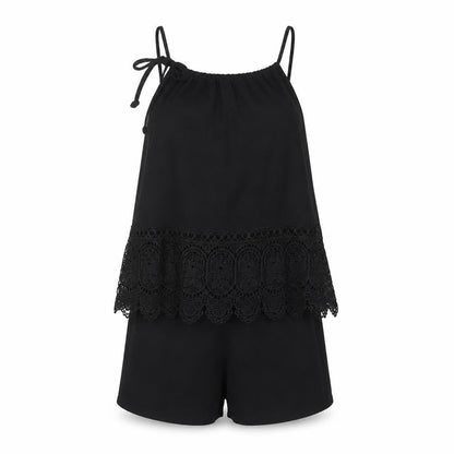 Womens UK Size 6 Boohoo One-Piece Black Playsuit