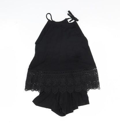 Boohoo Womens Black   Playsuit One-Piece Size 6
