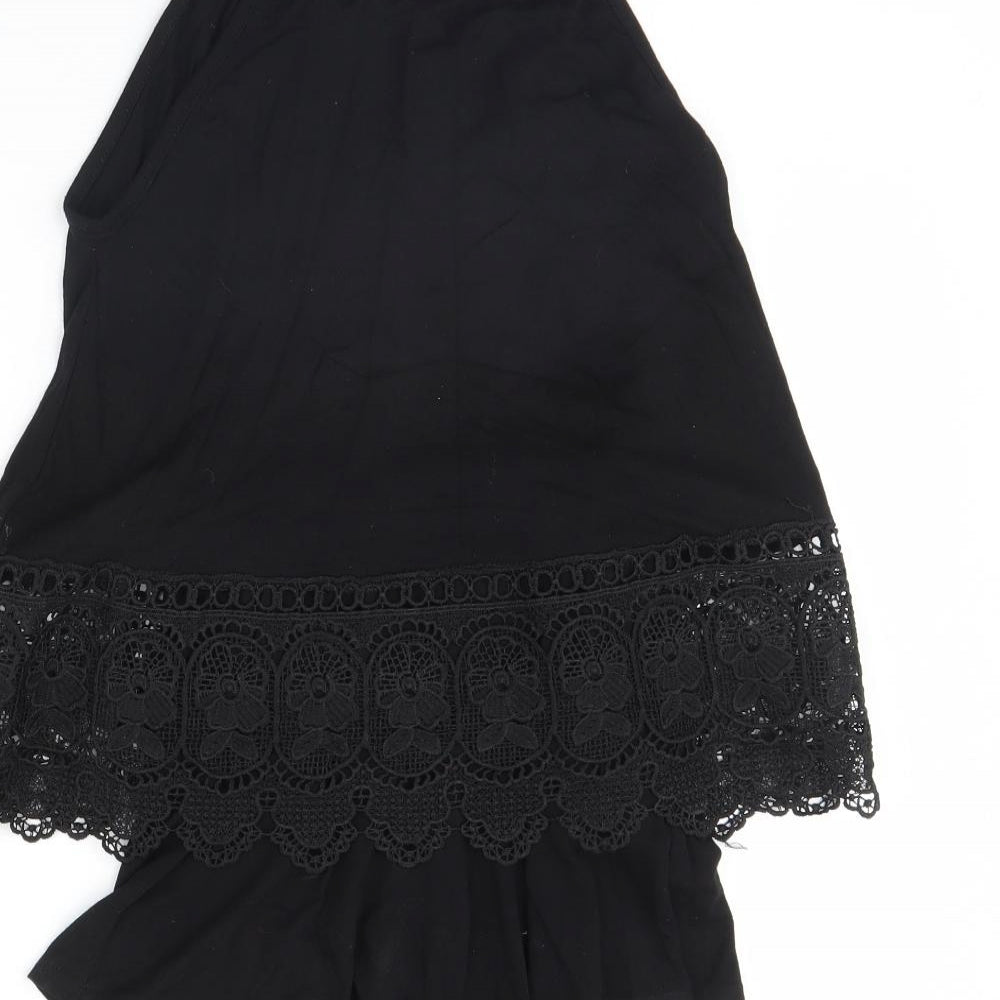 Boohoo Womens Black   Playsuit One-Piece Size 6