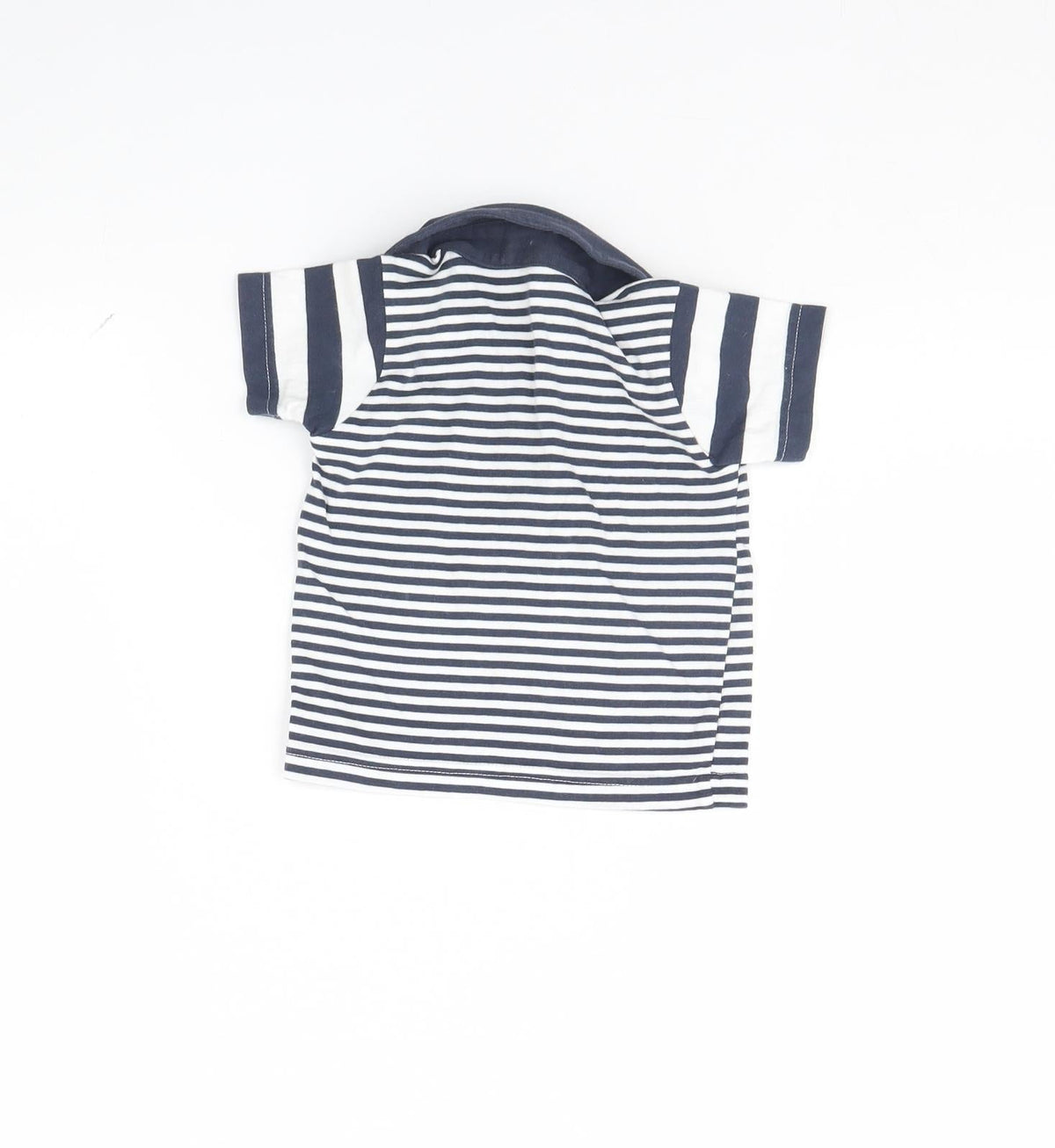 Nutmeg Baby Blue Striped  Basic Polo Size 3-6 Months