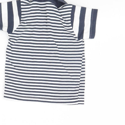 Nutmeg Baby Blue Striped  Basic Polo Size 3-6 Months