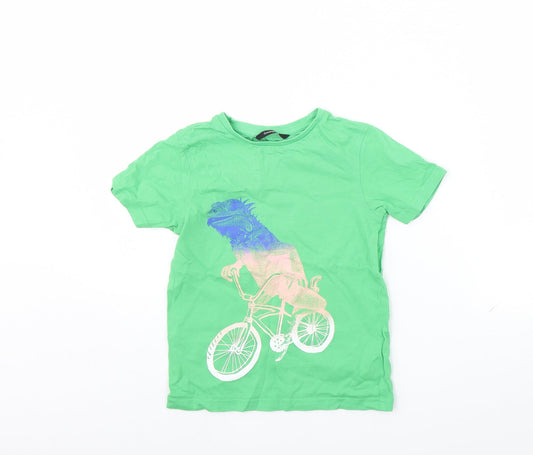 George Boys Green   Basic T-Shirt Size 5 Years  - Dinosaur