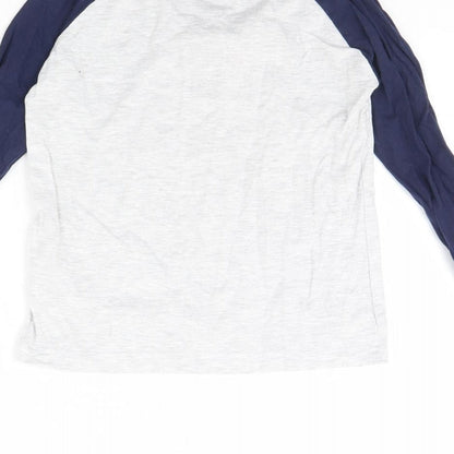 Preworn Boys Grey Solid   Pyjama Top Size 4 Years  - Christmas