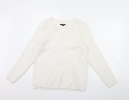 Womens UK Size M Esmara White Pullover Jumper