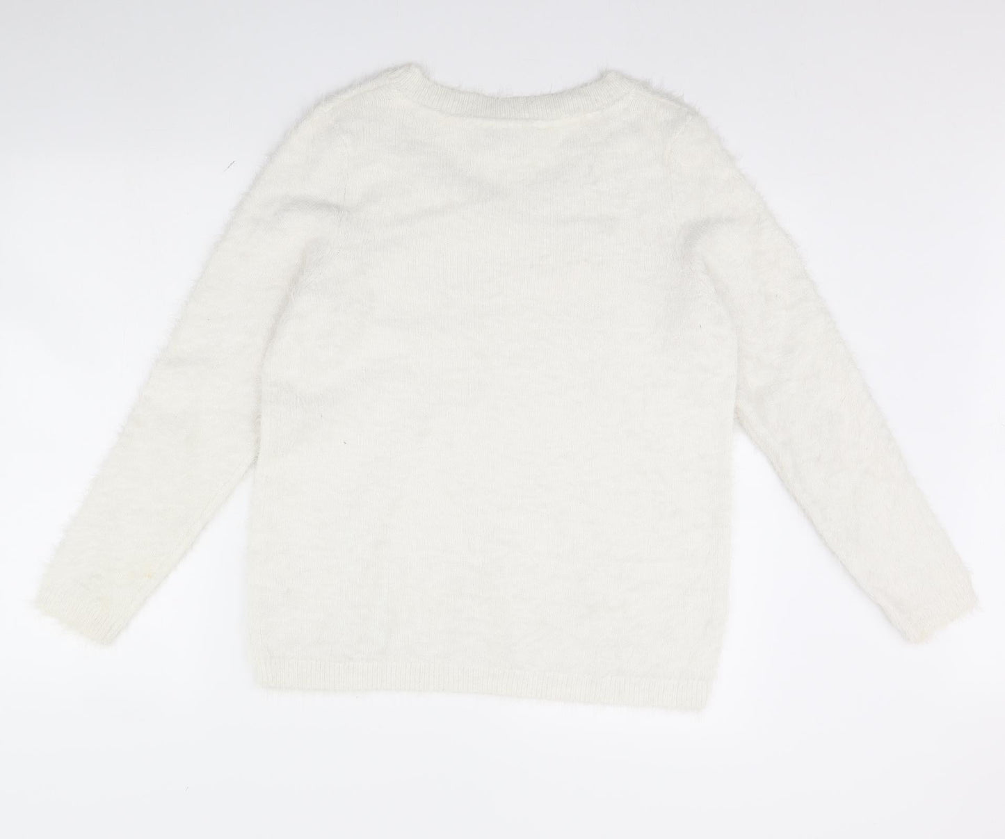 Womens UK Size M Esmara White Pullover Jumper