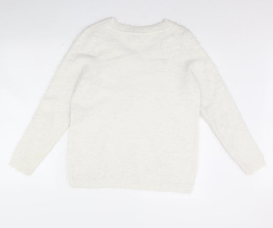 Womens UK Size M Esmara White Pullover Jumper