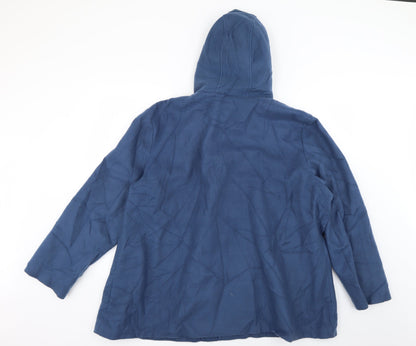 Womens UK Size XL anne de lancay Blue Overcoat
