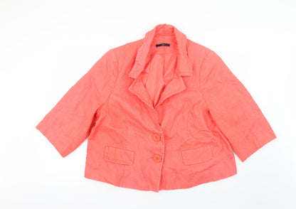 Evans Womens Orange   Overcoat Coat Size 22