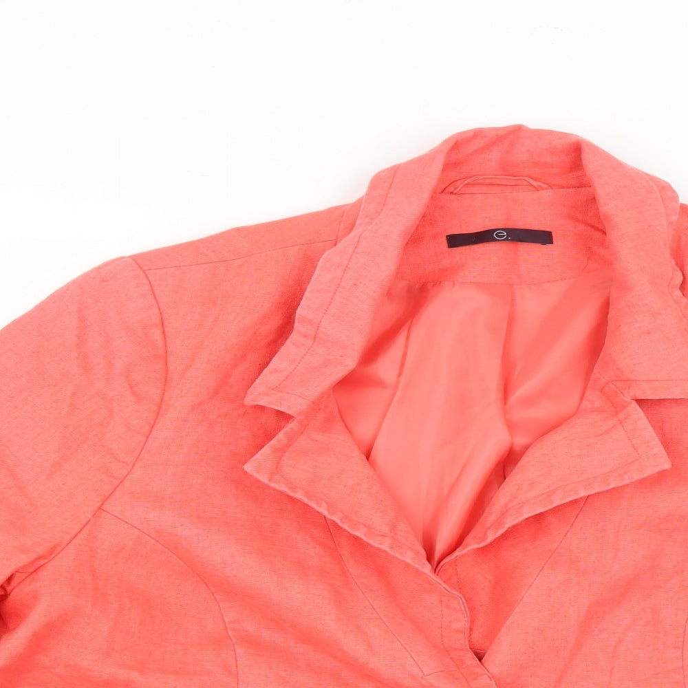 Evans Womens Orange   Overcoat Coat Size 22