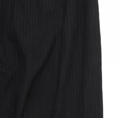 slimma Womens Black Striped  Trousers  Size 16 L24 in