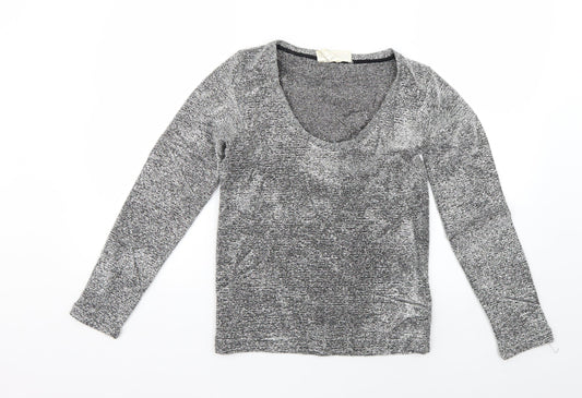 Womens UK Size 8 Emreco Silver Pullover Jumper
