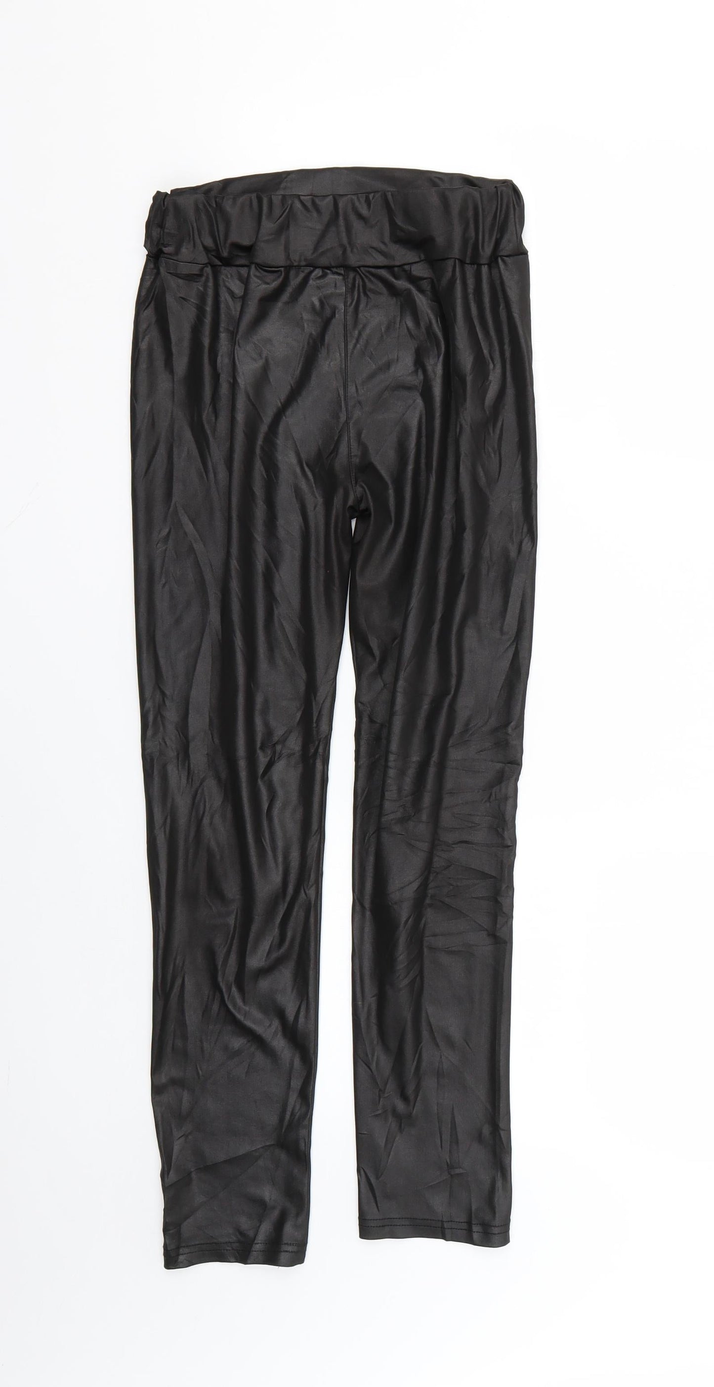 Womens UK Size M Preworn Regular Fit Jegging Black Trousers