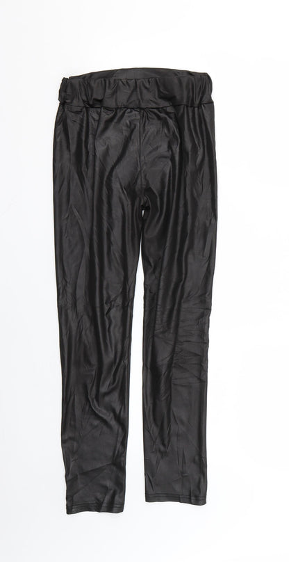Womens UK Size M Preworn Regular Fit Jegging Black Trousers