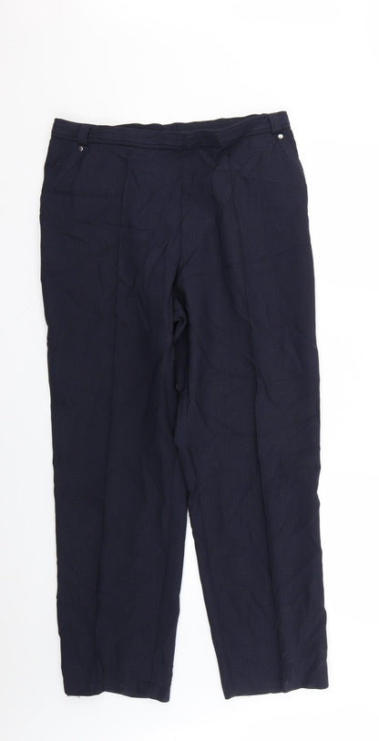 Womens UK Size 14 Marks and Spencer Regular Fit  Blue Trousers