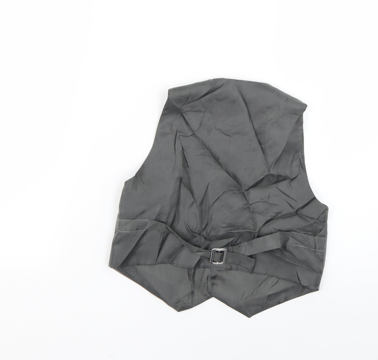 Preworn Boys Grey   Overcoat Waistcoat Size 5 Years