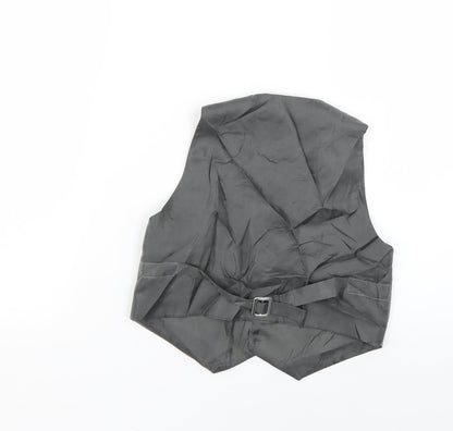 Preworn Boys Grey   Overcoat Waistcoat Size 5 Years