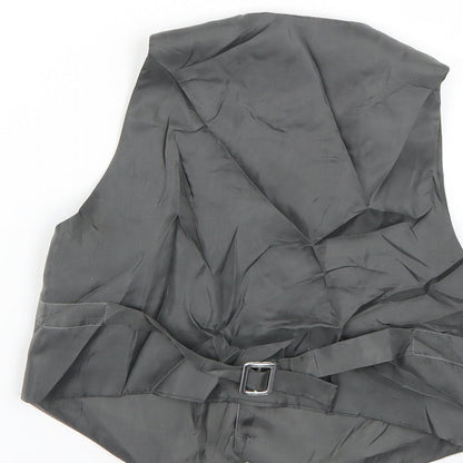 Preworn Boys Grey   Overcoat Waistcoat Size 5 Years