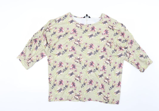 Womens UK Size 16 Peacocks Multicoloured Pullover Jumper