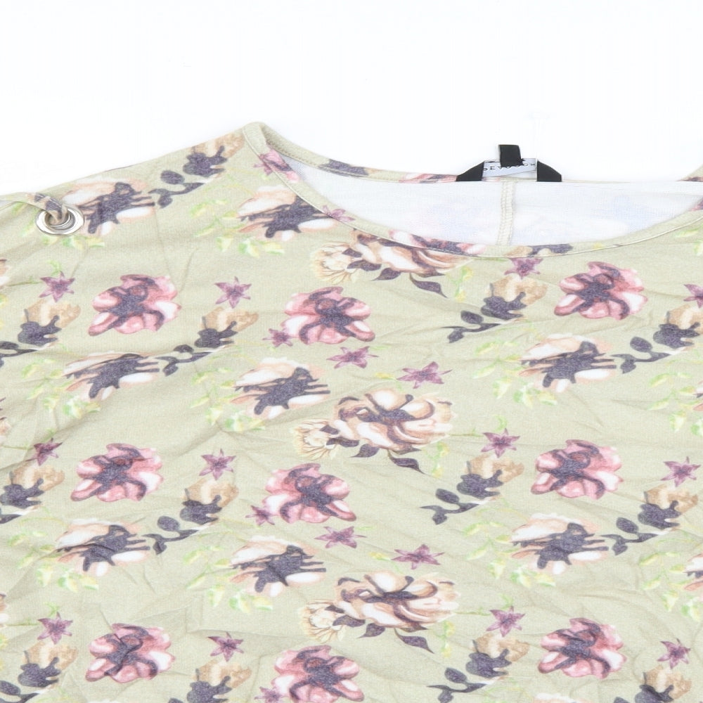 Womens UK Size 16 Peacocks Multicoloured Pullover Jumper