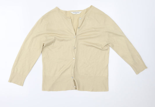 Dorothy Perkins Womens Beige   Cardigan Jumper Size 14