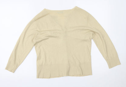 Dorothy Perkins Womens Beige   Cardigan Jumper Size 14