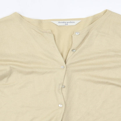 Dorothy Perkins Womens Beige   Cardigan Jumper Size 14