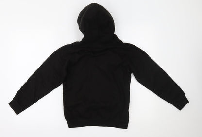 Awdis Boys Black   Pullover Hoodie Size 9-10 Years