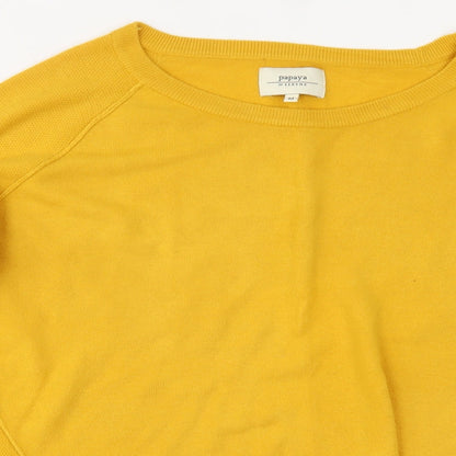 Papaya Womens Yellow   Basic Blouse Size M