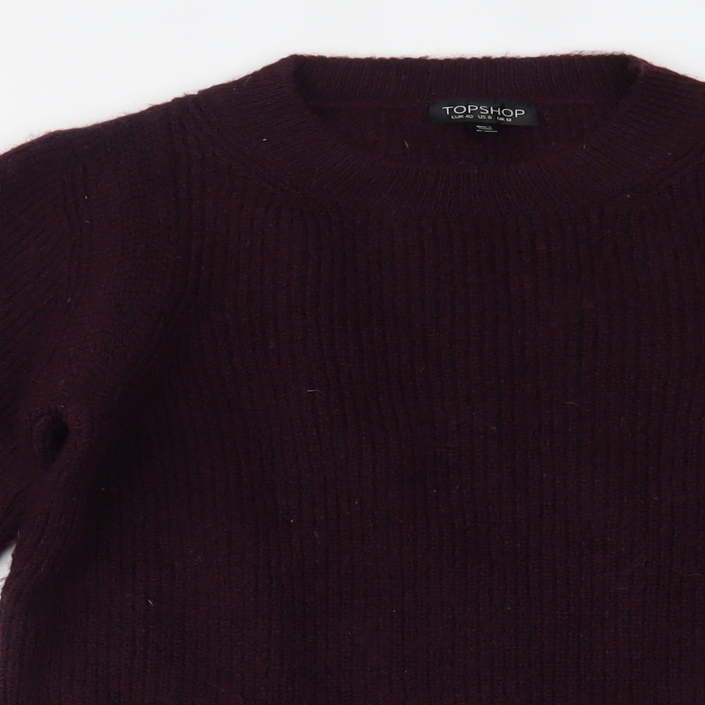 Womens UK Size 12 Topshop Purple Pullover Jumper