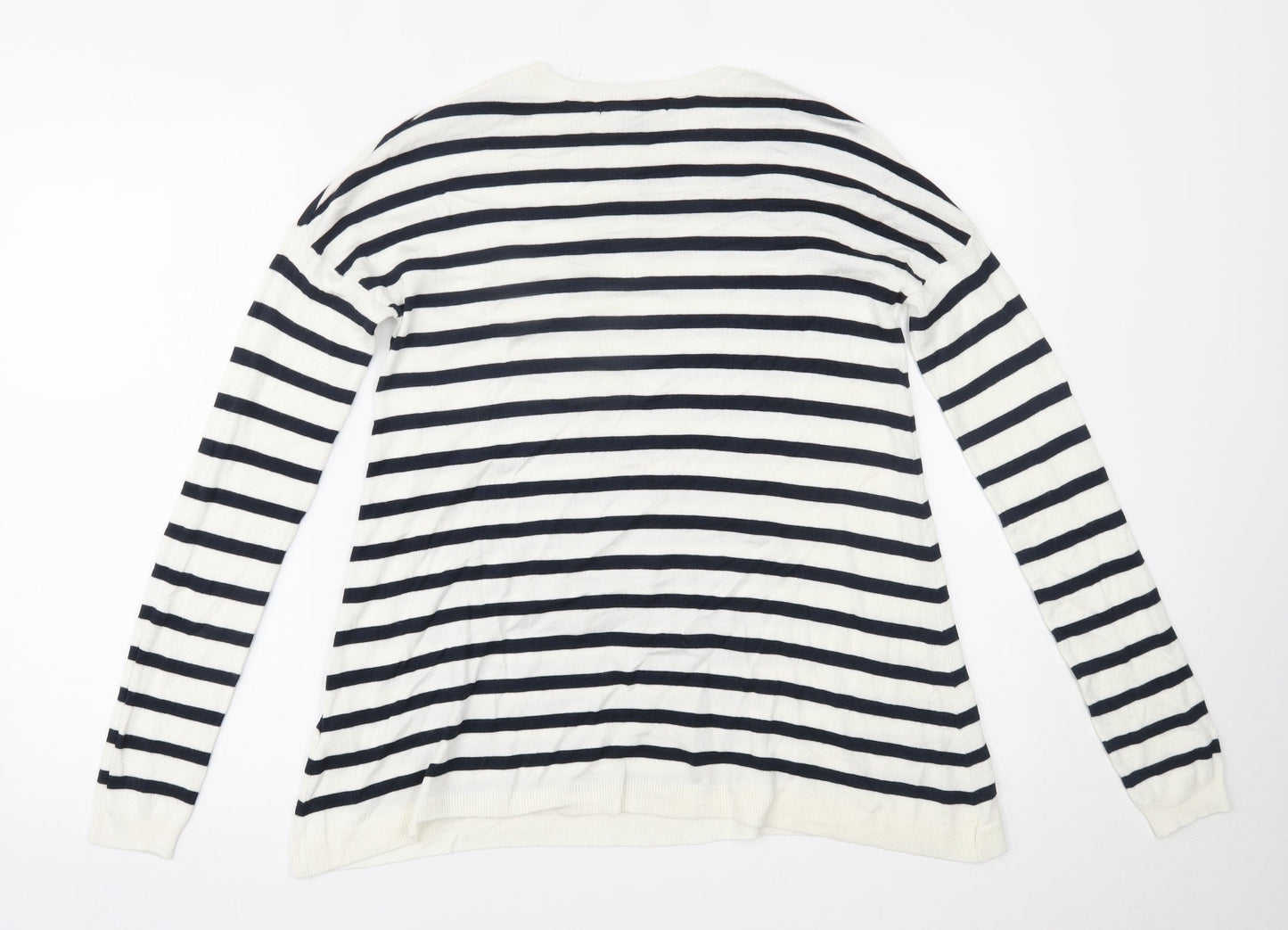 Primark Womens White Striped  Basic Blouse Size 10