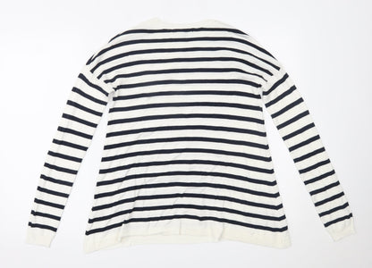 Primark Womens White Striped  Basic Blouse Size 10