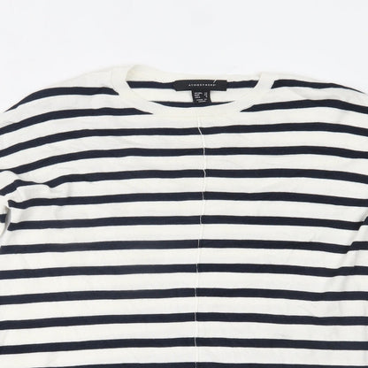 Primark Womens White Striped  Basic Blouse Size 10