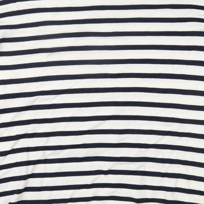 Primark Womens White Striped  Basic Blouse Size 10