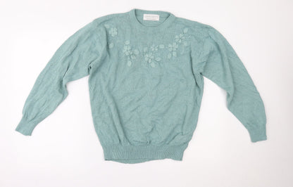 Womens UK Size M COMPLIMENTS Green Pullover Jumper