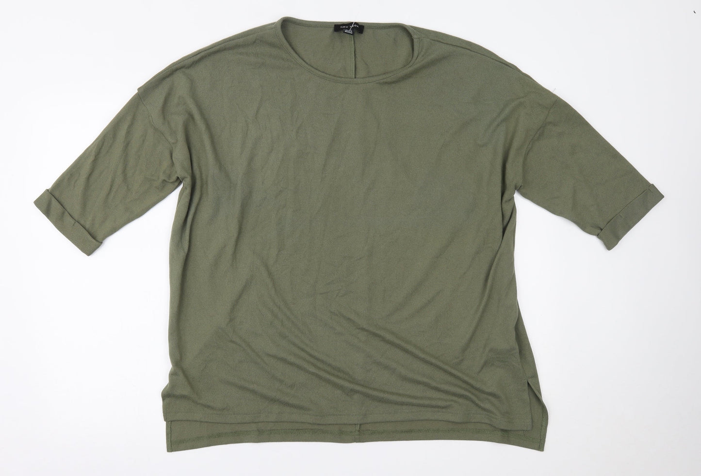 Womens UK Size M New Look Green Basic Blouse
