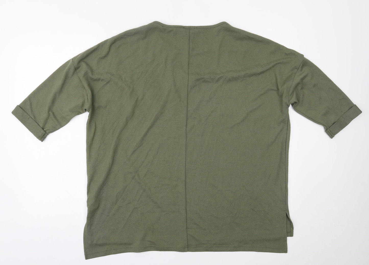 Womens UK Size M New Look Green Basic Blouse