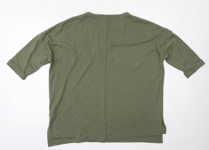Womens UK Size M New Look Green Basic Blouse