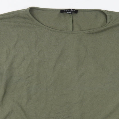 Womens UK Size M New Look Green Basic Blouse