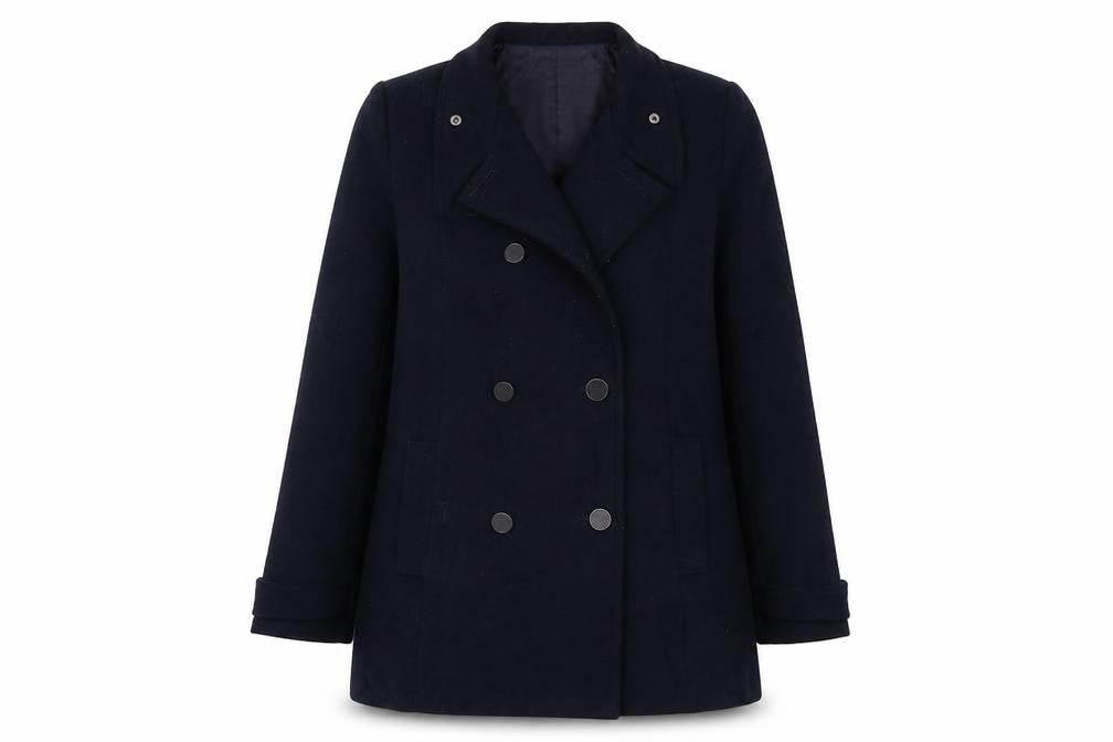 MNG Womens Blue   Overcoat Coat Size M
