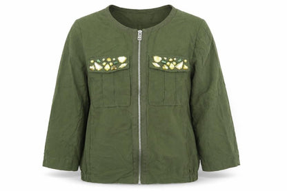 H&M Womens Green   Jacket Coat Size 12