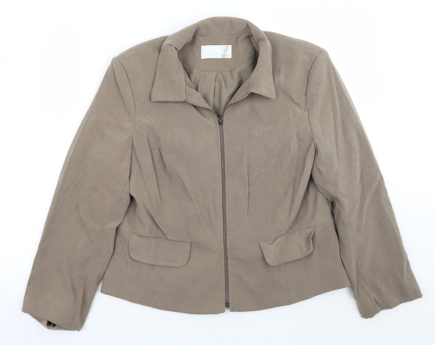 Womens UK Size 18 AMARANTO Beige Jacket