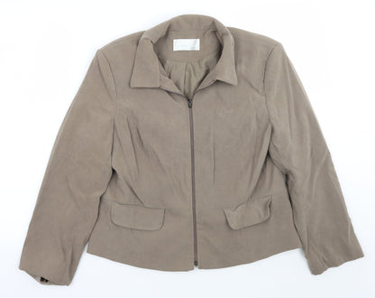 Womens UK Size 18 AMARANTO Beige Jacket
