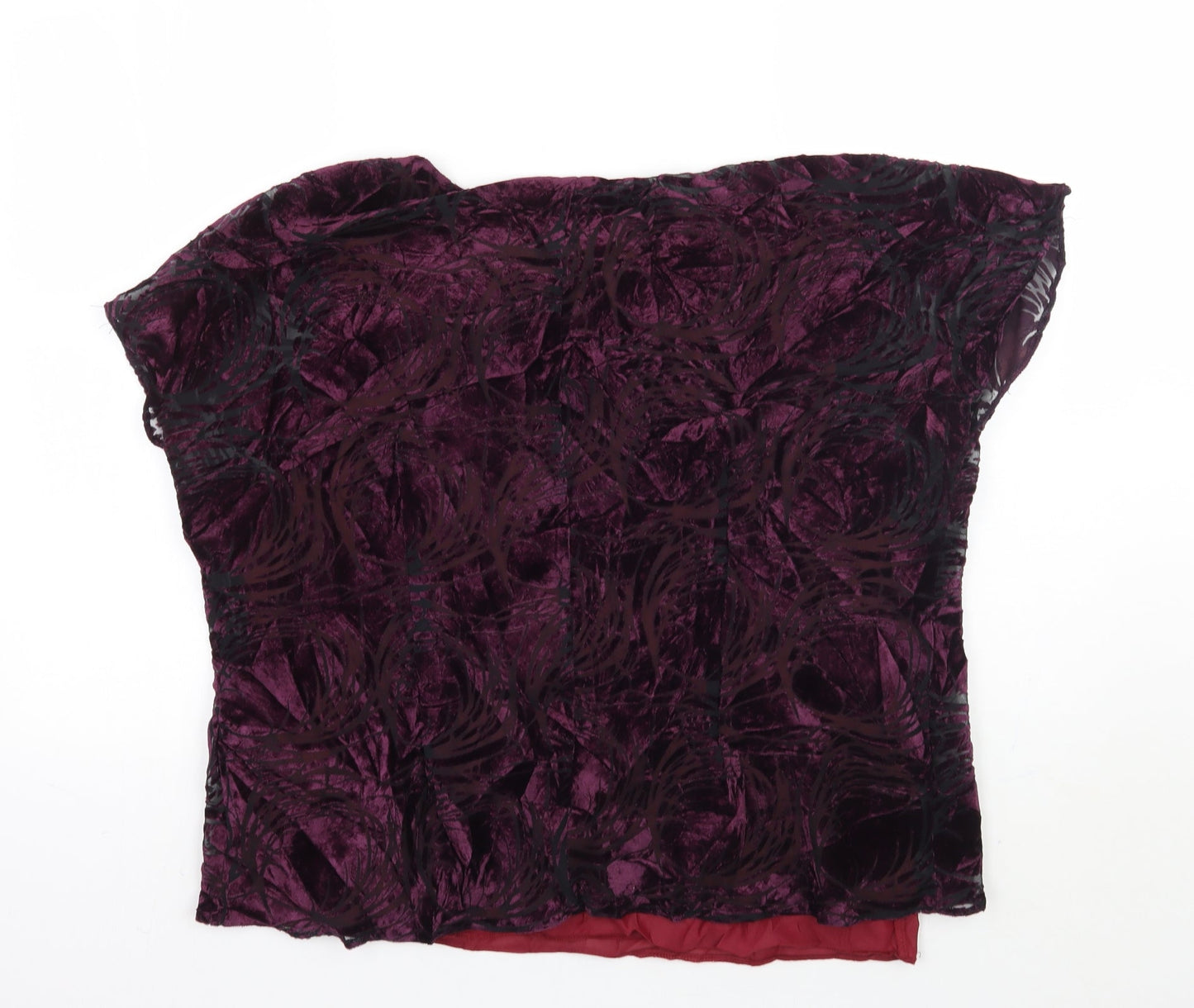 EWM Womens Purple Floral  Basic Blouse Size 20