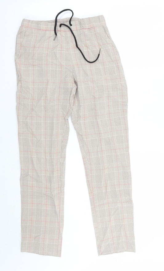 Boohoo Mens Blue Check  Trousers  Size 28 L27 in