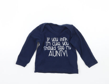 Preworn Girls Blue   Basic T-Shirt Size 2 Years