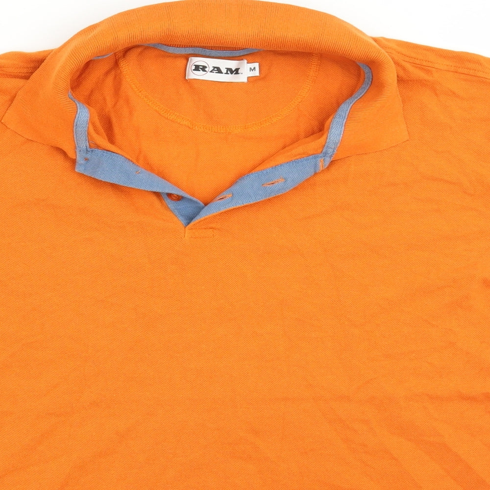 RAM Mens Orange    Polo Size M