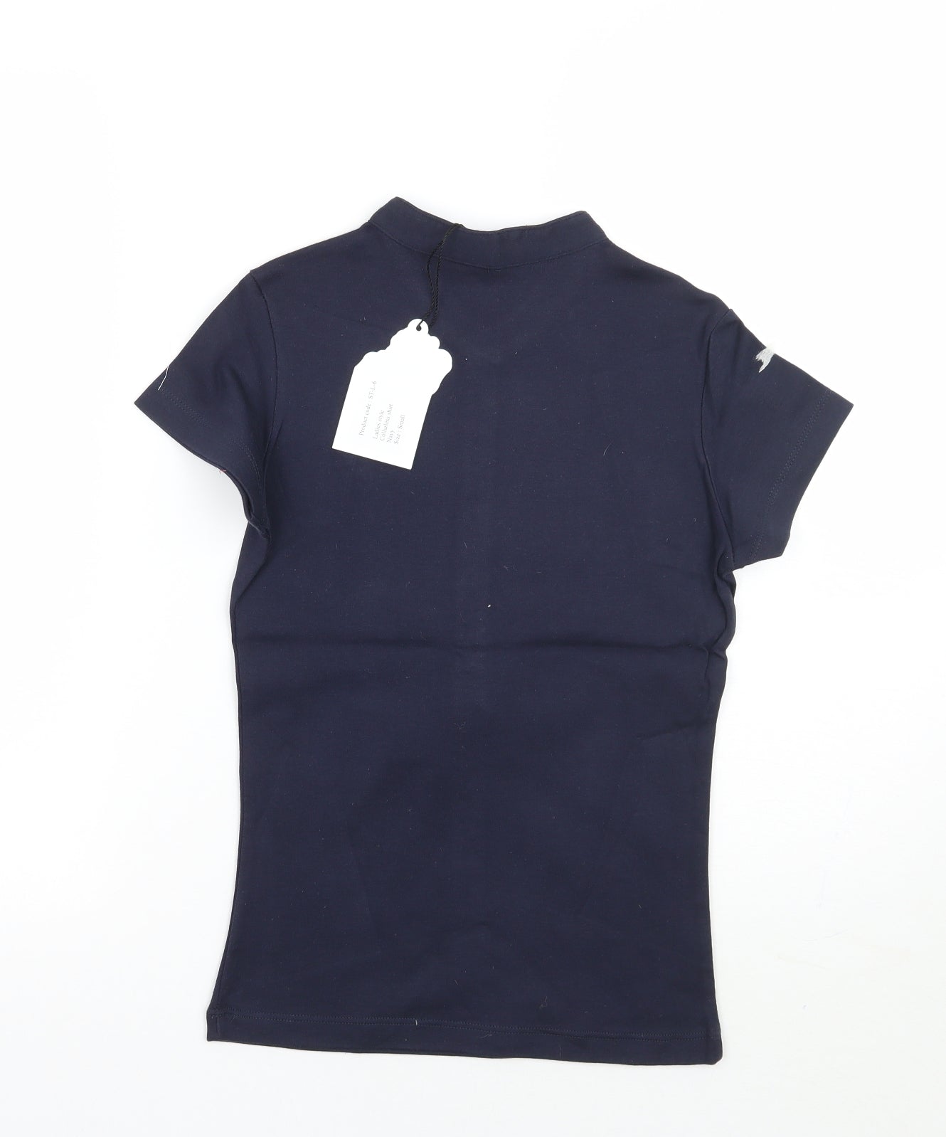 Womens UK Size S Moose Blue Basic T-Shirt